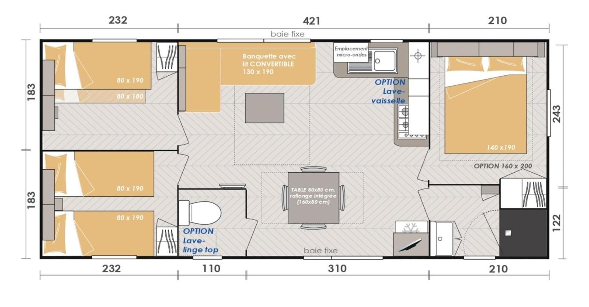 Mh T003 3 Chambres 38M2 Annee Juin 2021 Clim Tv Lave Vaisselle Dans Camping 3Etoiles Saint-Julien-en-Born Exterior photo